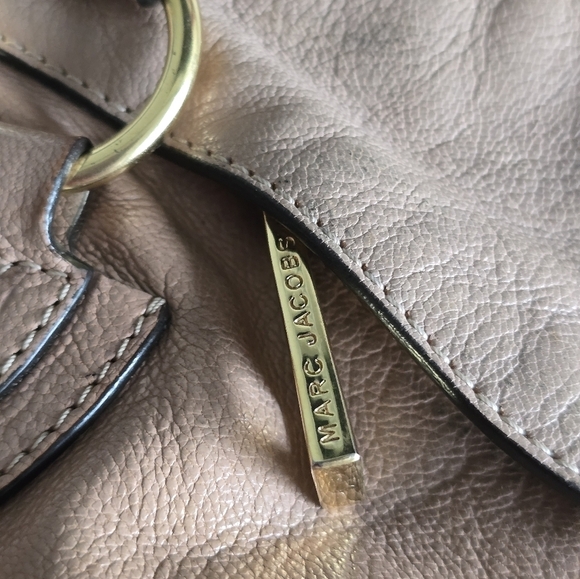 $1195 Marc Jacobs Leather Handbag Women Serengeti Wellington Brown Stone Large - Picture 10 of 16